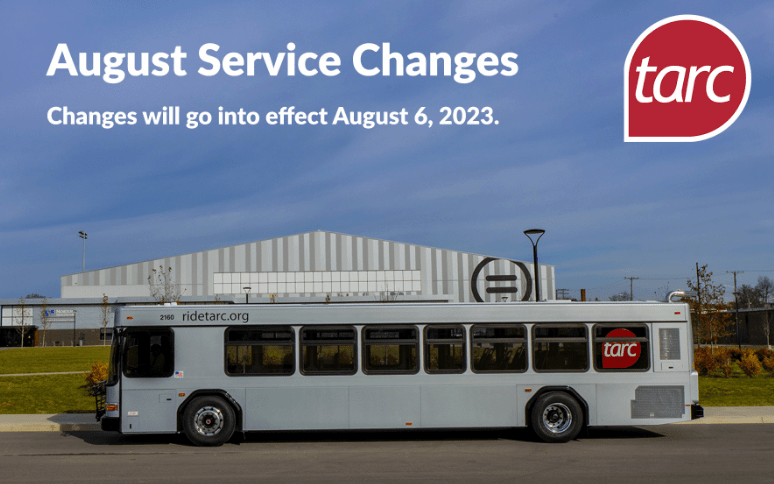 TARC: Cambios en el servicio que entrarán en vigencia el 6 de&nbsp;agosto