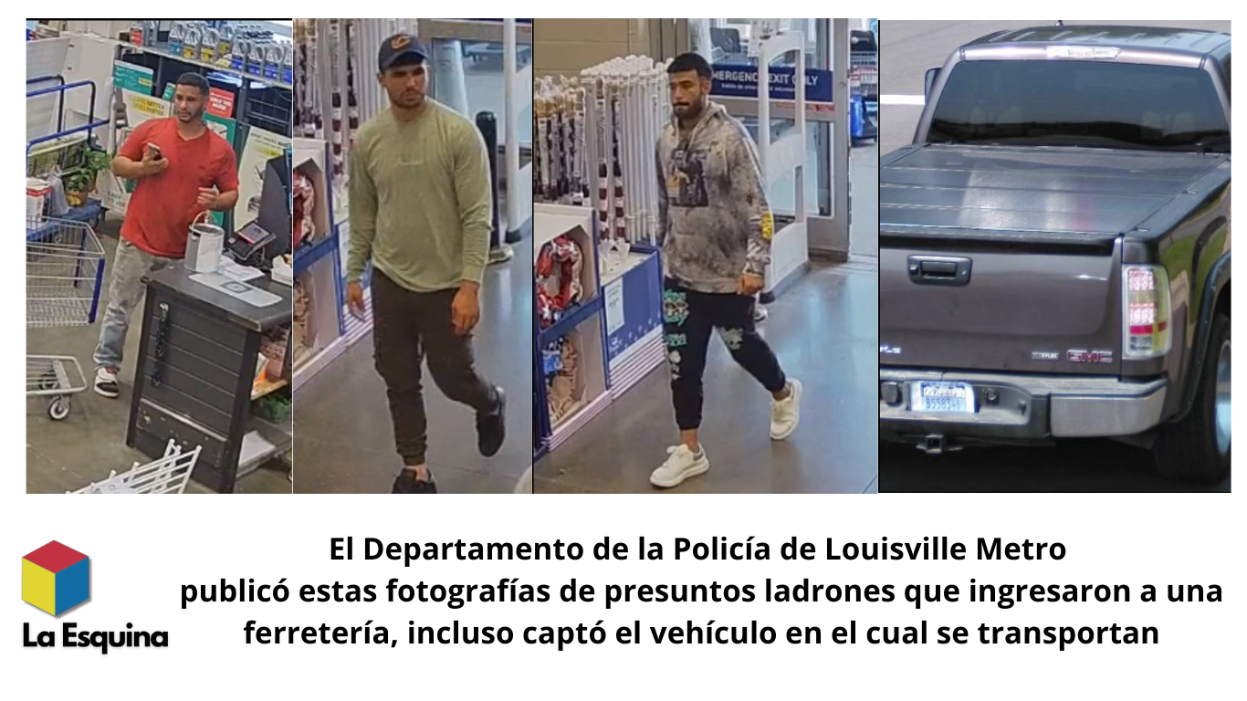 Policía de Louisville pública fotografías de presuntos asaltantes. 