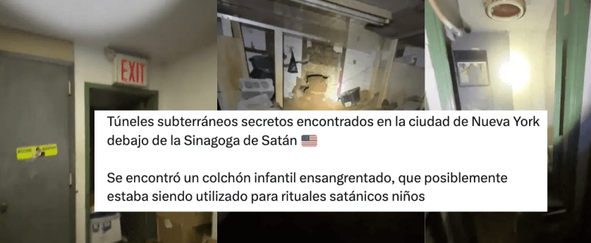 El túnel de la sinagoga de Nueva York y las teorías de la conspiración sin pruebas sobre rituales satánicos a niños y&nbsp;pedofilia