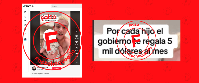 No, el gobierno no te regala “$5,000 por mes por cada hijo estadounidense”, como afirma un influencer