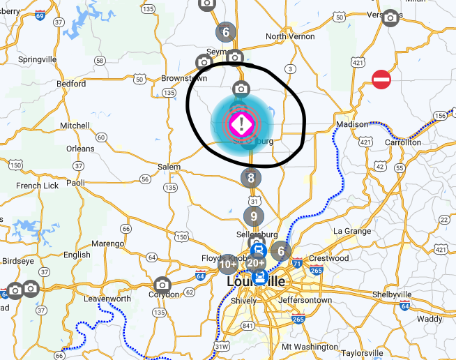 Cierran carretera I-65 Sur en dirección a Indiana.