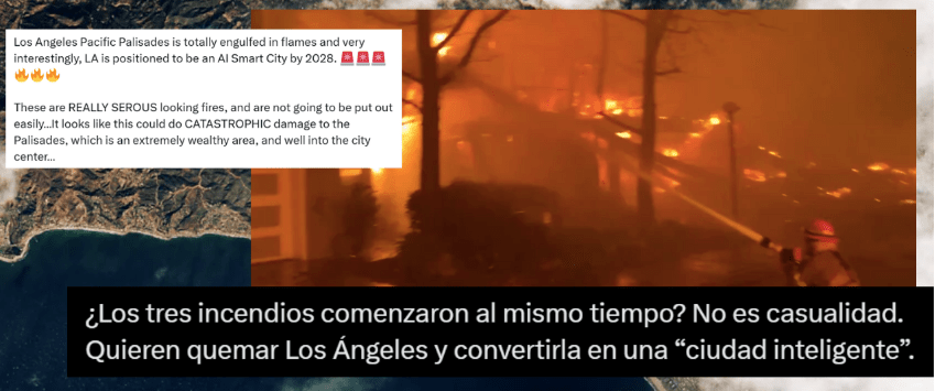 Los incendios en California y la teoría conspirativa de que fueron provocados para crear “ciudades&nbsp;inteligentes”