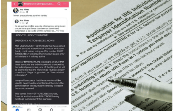 Desinformación sobre cuentas bancarias abiertas con ITIN alarma a la comunidad&nbsp;latina